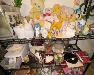 Shells, starfish, Wood plaques, Plus Chicks and Rabbits, Gift Bags, Floral Foam and more