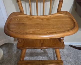 Ornate wooden high chair