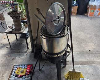 propane boiler fryer, golf balls