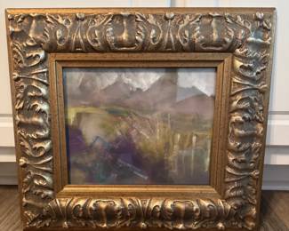 “I Lift My Eyes to the Mountain” pastel by Barbara Omerod - local artist