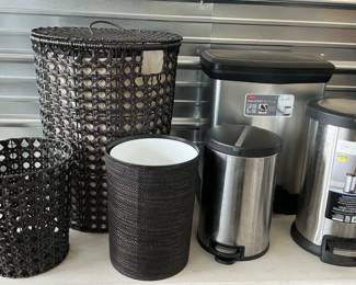 Trash Cans and Laundry Basket