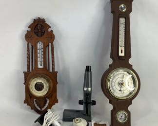 Vintage Barometers, Microscope