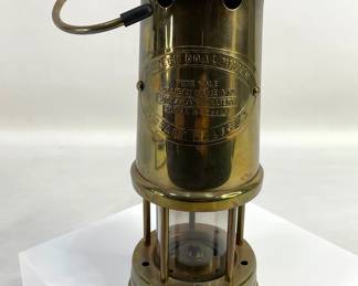 Vintage Brass Miner's Lamp
