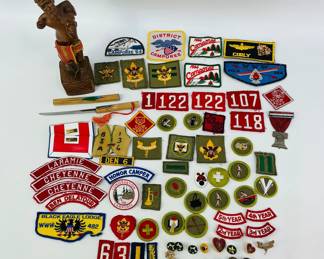 Carved Sculpture & BSA Patches