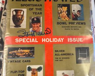 1957 sports illustrated signed by Stan Musial