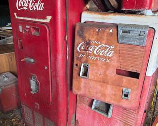 Original 1940's & 50's coca cola bottles 10c dispensers