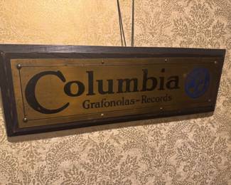 Columbian Records Advertising plaque from the 1930's