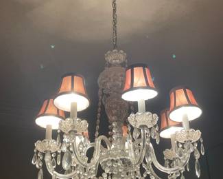 Crystal 7 light chandelier $450