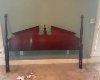 $300 King Cherry Headboard & Frame