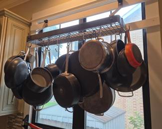 A whole collection of Calphalon pots and pans!