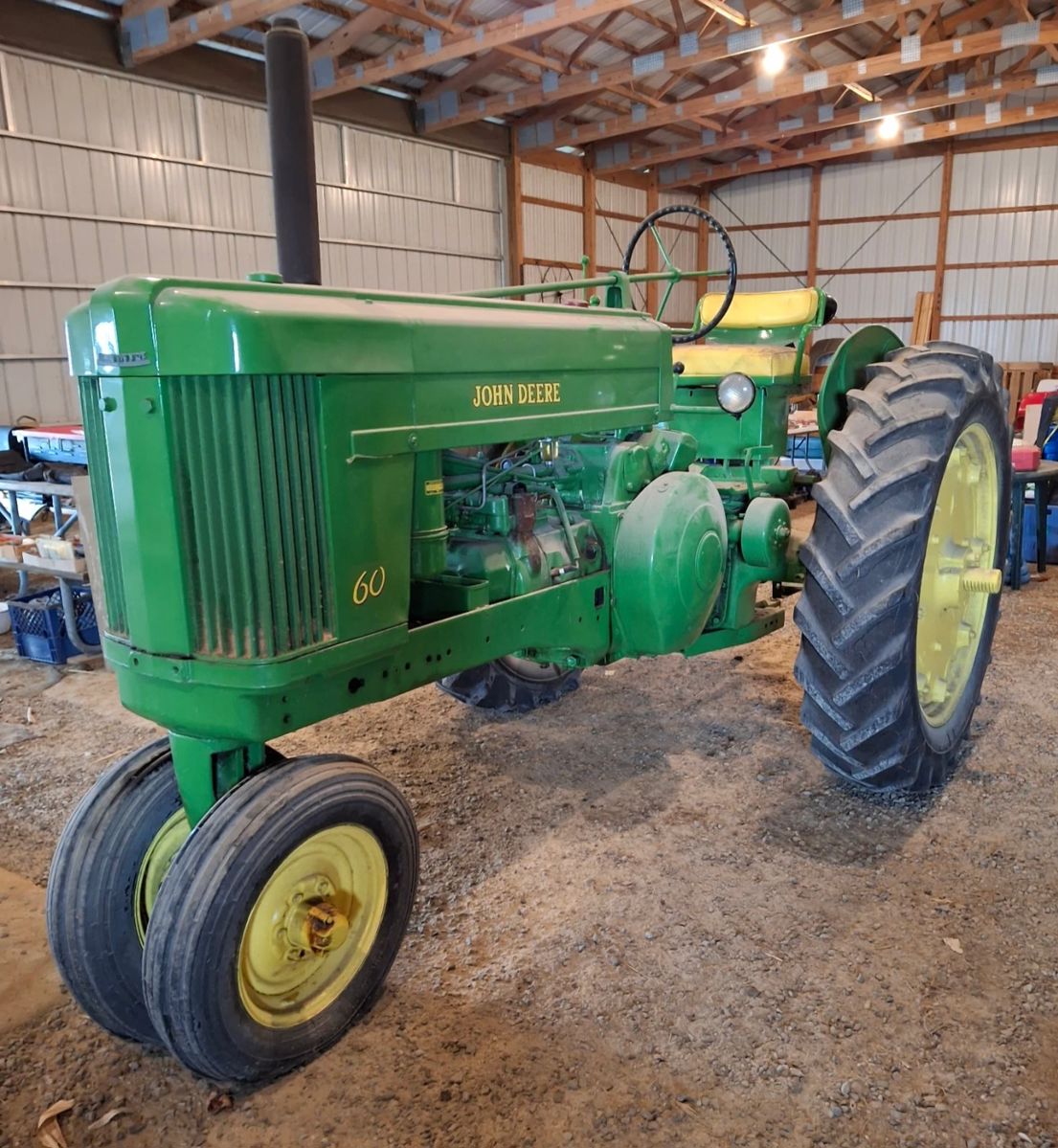 1954 John Deere 60 Tractor. 1 of 2. Runs Excellent! Fresh Fuel and New Battery! Newer Paint!