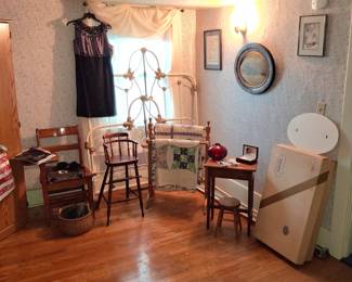 More Handmade Quilts, Wedding Dress in the Box, and an Antique Iron Full Size Bed!