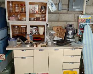 Very Cool Vintage Kitchen Cupboard with Countertop!