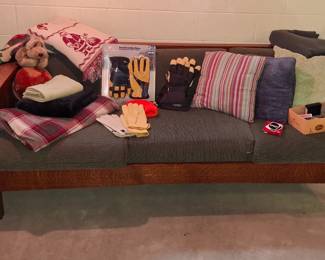Oak Mission Style Couch! Great Shape!