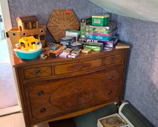 This Dresser is Part of a Set of 3 That All Match! Several Board Games and Toys!