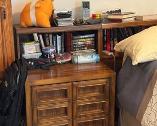 MCM King Size bed and A LOT of books.