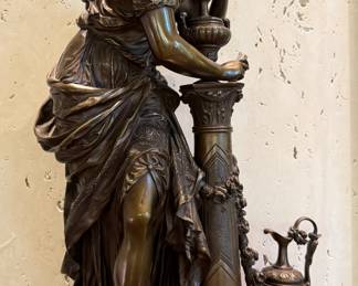 Mathin Moreau "Maiden with Urn" Bronze Statue