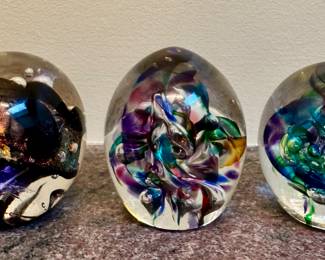 Signed Art Glass Paperweights