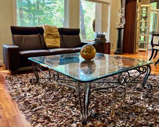 Glass & Iron Coffee Table
