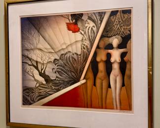 "Nudes" Lithograph Signed Josep Puigmarti Valls