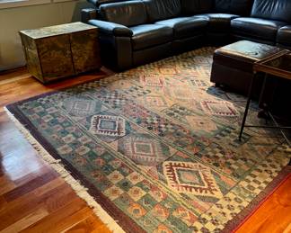 Area Rug (blue, beige, maroon)