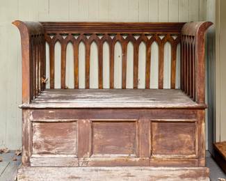 Church Pew Storage Bench