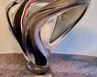 Signed Art Glass Sculpture