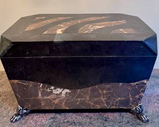 Inlaid Storage Box with Paw Feet
