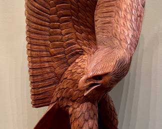 Carved Eagle Sculpture