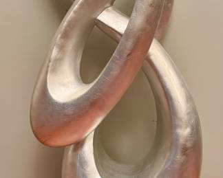 Abstract Silver Infinity Sculpture