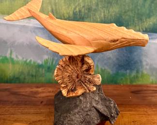 Carved Wood Whale