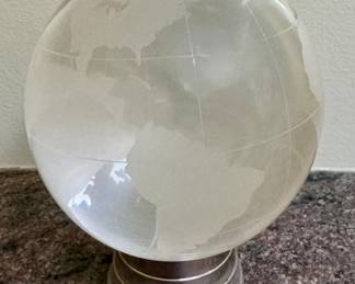 Crystal World Globe on Stand