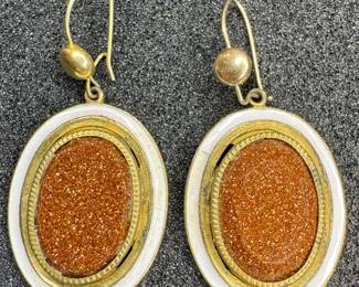 Goldstone Earrings