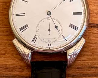 Patek Phillippe Pocket Watch Converted to a Wrist Watch - Available for presale. Please call 774/922-2620.