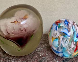 Art Glass Paperweights, Signed