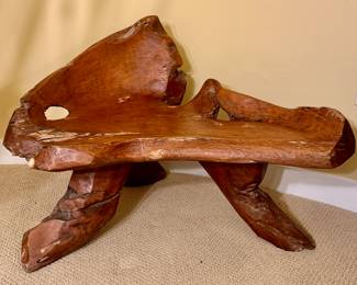 Live Edge Root Bench