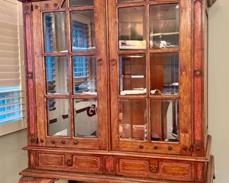 Hand Carved Indonesian Teak Armoire