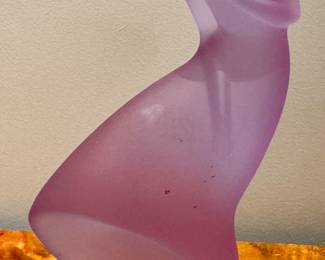 "Lady in the Wind" Bohemian Glass Sculpture by Curt Schlevogt