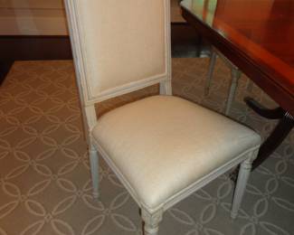 6 of these linen Straight Back Chairs