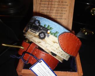 This beautiful Needlepoint Belt comes with its own box for safe keeping by Smathers & Branson