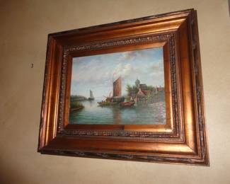 Dutch Coastal Landscape with Sailing Boats