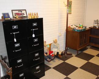 Office area in basement