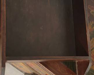 Decorative Tibetan vintage dresser, top has wear, 3 drawers and 2 doors, 55” wide, 22” deep, 34” tall