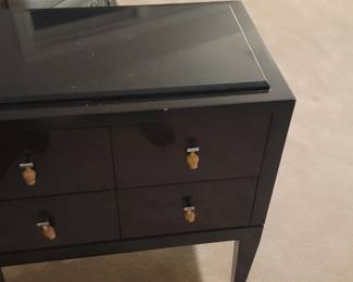 Marble top nightstand, handmade in Colombia, exclusively for today’s custom design, 4 drawer, 18” deep, 30” wide, 31” tall