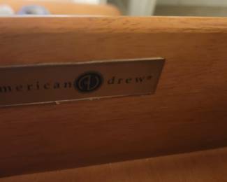 American Drew 8 drawer dresser, solid wood, 46’ wide, 20” deep, 45 ½” tall, heavy