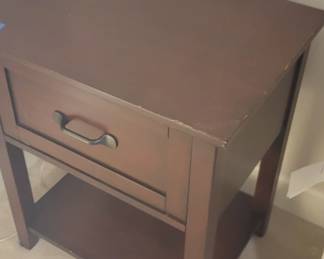 Highstand 1 drawer and lower shelf, wear on top, 24” wide, 18” deep, 28” tall