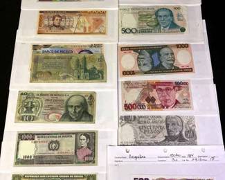 Vintage South American Paper Currency * 1952 — 1995 *