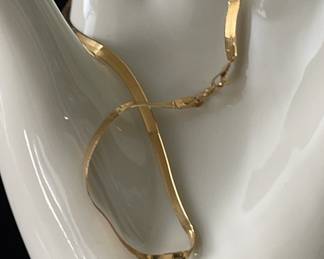 9” 14K Gold Bracelet * 24” 14K Necklace * Wavey With Kinks * Scrap * 5.66g Total Weight *