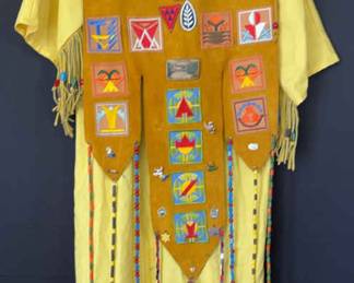 Homemade Camp Fire Girl Gown * Patches * Pins * Beading