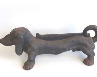 Dog Dachshund Cast Iron Door Stop Decor